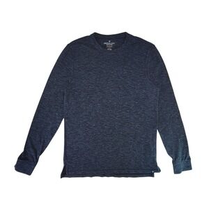 American Eagle Outfitters Active Flex Long Sleeve Shirt Mens S Navy Casual Top